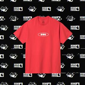 ★2022SS新作★CARHARTT★S/S RUSH HOUR T-SHIRT RUSHHOUR x CARHARTT LTD T-SHIRT (RED WITH WHITE PRINT